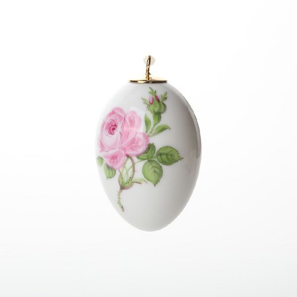 マイセン（Meissen） ピンクのバラ 020101／55M03 イースターエッグ 4.5cm