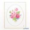 マイセン（Meissen） 陶板 130110／53n31 ピンクローズブーケ 25×20.5cm