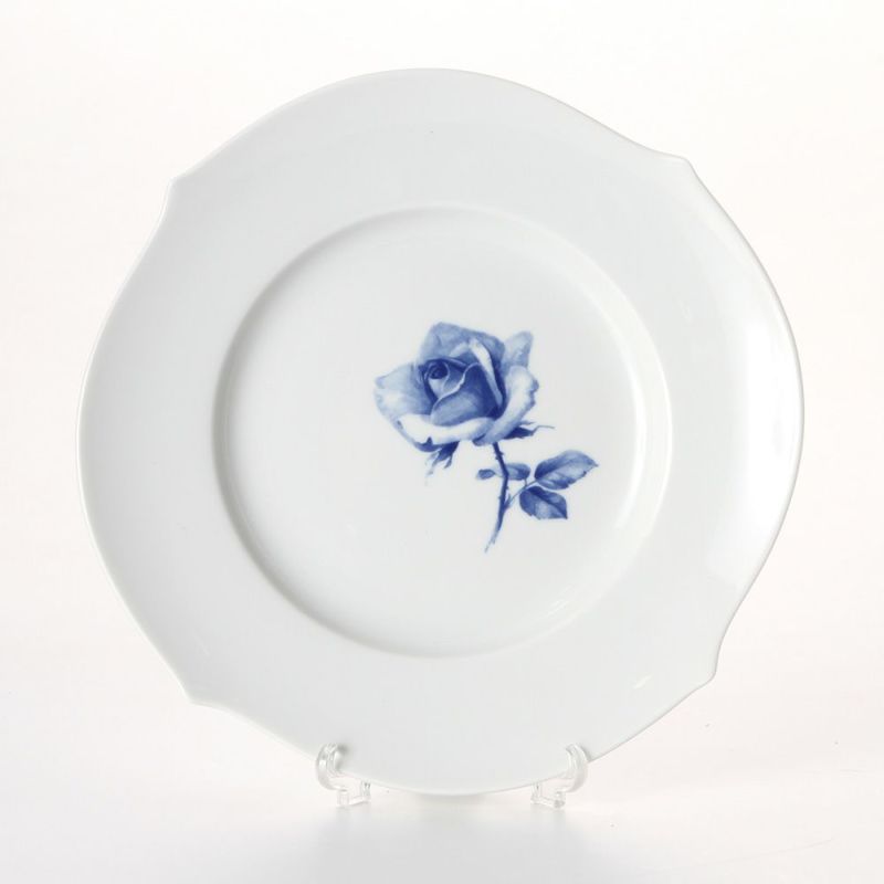 マイセン（Meissen） 青いバラ Aquatinta-Rose 750501／28470 プレート 19cm
