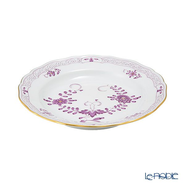 マイセン（Meissen）インドの華 菊とボタン パープル プレート 20cm 340710／00472