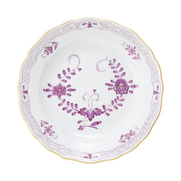 マイセン（Meissen）インドの華 菊とボタン パープル プレート 20cm 340710／00472