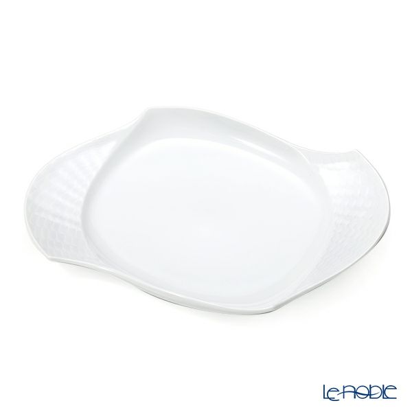 マイセン（Meissen） 波の戯れホワイト 000001／29291 オーバルプレート 25.5cm