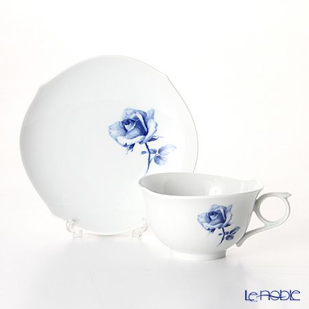 マイセン（Meissen） 青いバラ Aquatinta-Rose 750501／28633 ティーカップ＆ソーサー 170ml