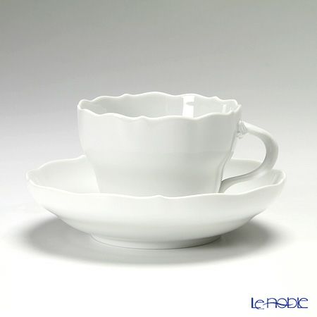 マイセン（Meissen） マイセンホワイト 000001／00582 コーヒーカップ＆ソーサー 200ml（ノイアー・アウスシュニット）