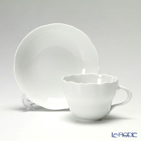 マイセン（Meissen） マイセンホワイト 000001／00582 コーヒーカップ＆ソーサー 200ml（ノイアー・アウスシュニット）