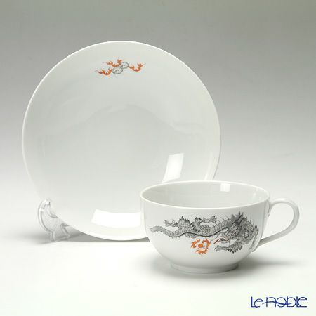 マイセン（Meissen） ドラゴン ブラック 33a173／10634 ティーカップ＆ソーサー