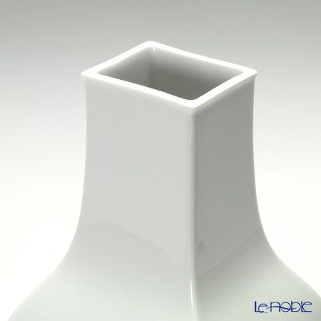 マイセン（Meissen） ホワイトローズ 029501／50262 花瓶（角型） 25.5cm