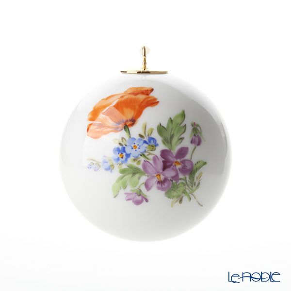 マイセン（Meissen） ベーシックフラワー（三つ花） 06C003／55M09 ボールオーナメント 5cm（ポピー）