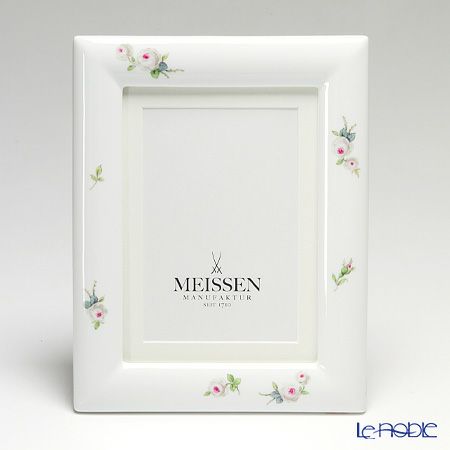 マイセン（Meissen） ホワイトローズ 018901／53n74 ピクチャーフレーム 23×18cm