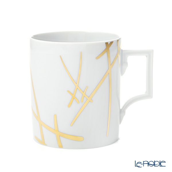 マイセン（Meissen） 剣マーク スタイル（ゴールド） マグカップ 240ml／高さ9cm 77a042／55810