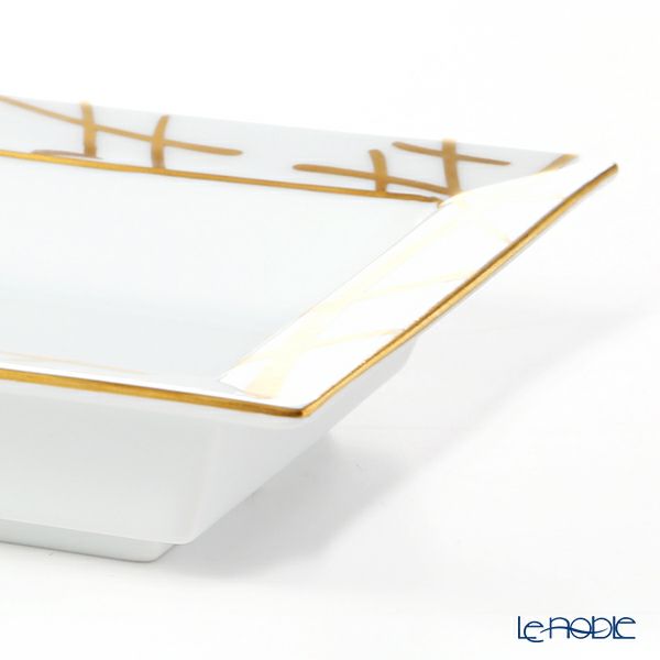 マイセン（Meissen） 剣マーク スタイル（ゴールド） 77A042-53268 スクエアディッシュ 12×10cm