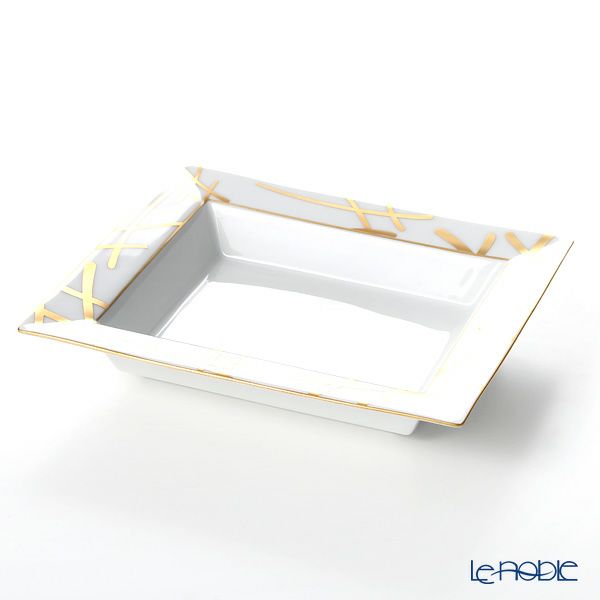 マイセン（Meissen） 剣マーク スタイル（ゴールド） 77A042-53269 スクエアディッシュ 16×13cm