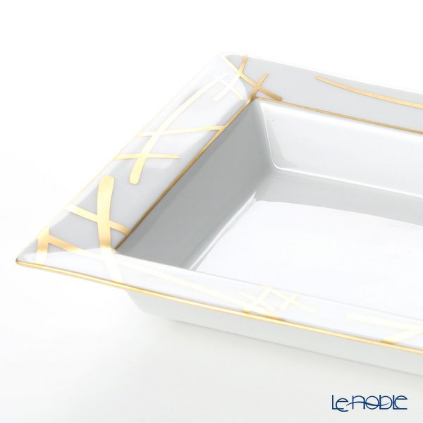 マイセン（Meissen） 剣マーク スタイル（ゴールド） 77A042-53269 スクエアディッシュ 16×13cm