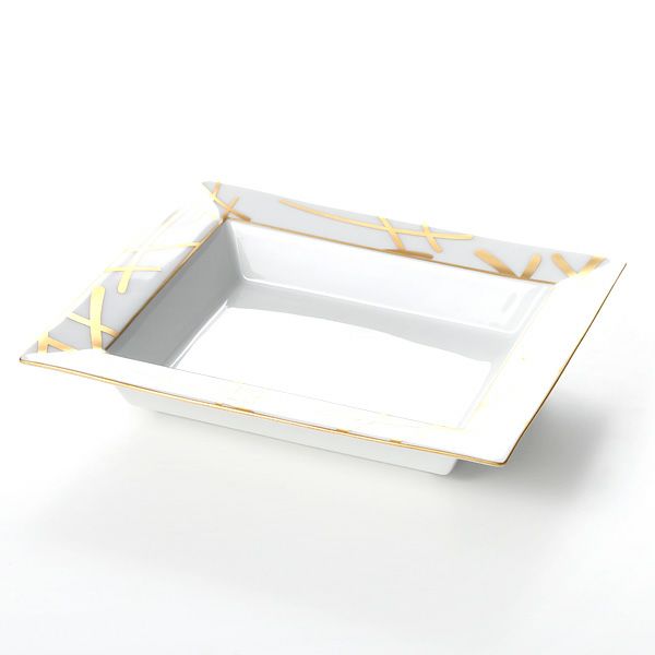 マイセン（Meissen） 剣マーク スタイル（ゴールド） 77A042-53269 スクエアディッシュ 16×13cm