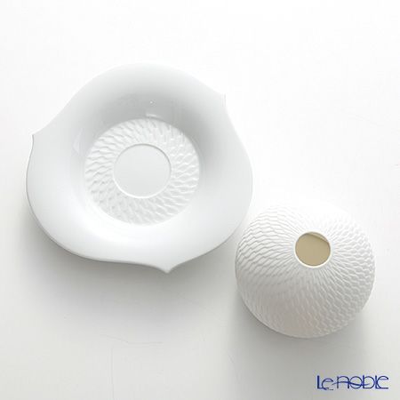 マイセン（Meissen） 波の戯れホワイト 000001／44323 ストームランプ 8.5cm（キャンドルホルダー）