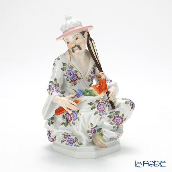 マイセン（Meissen） リミテッドエディション 900384／67062 オウムと中国人 H18cm 世界限定コレクション