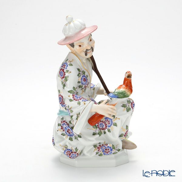 マイセン（Meissen） リミテッドエディション 900384／67062 オウムと中国人 H18cm 世界限定コレクション
