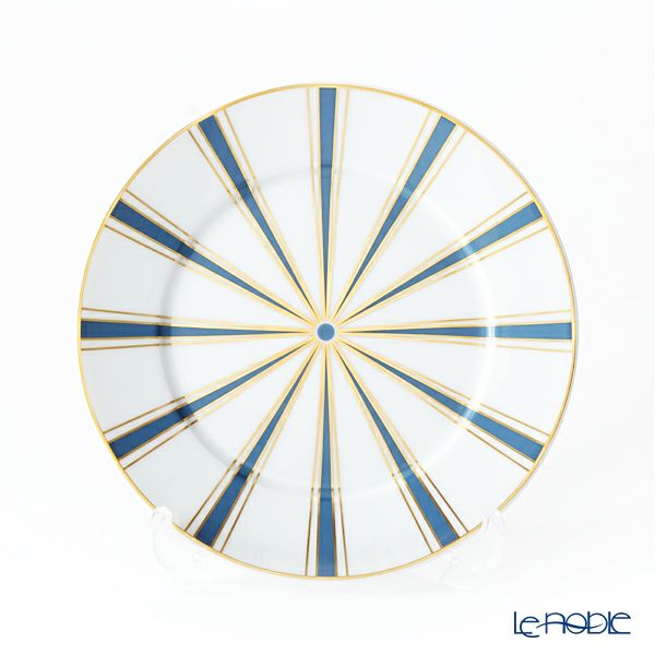 マイセン（Meissen） ストライプ 79A219-41501 ブレッド＆バタープレート（ブルー）