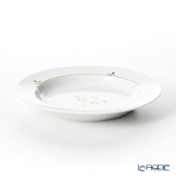 マイセン（Meissen） ノーブルブルー 802890-41487 スーププレート 23cm（ダブルリーフ）