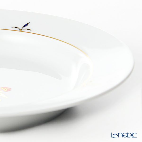 マイセン（Meissen） ノーブルブルー 802890-41487 スーププレート 23cm（ダブルリーフ）