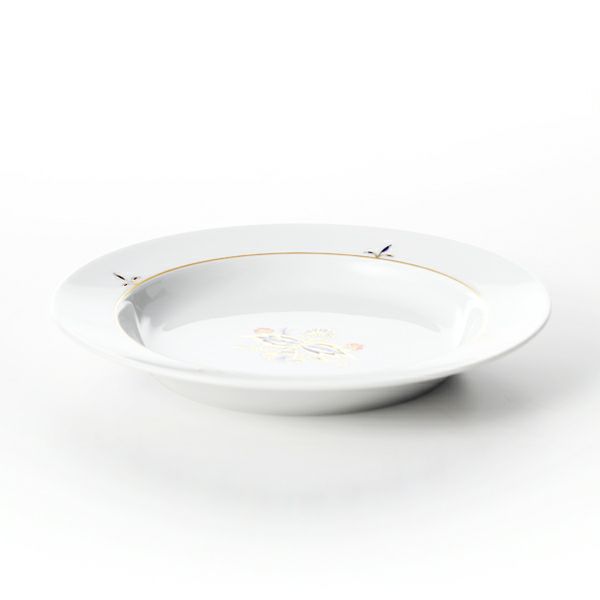 マイセン（Meissen） ノーブルブルー 802890-41487 スーププレート 23cm（ダブルリーフ）