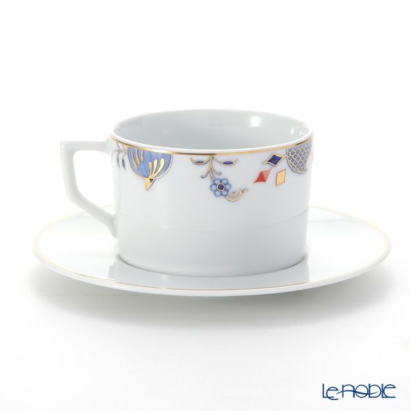 マイセン（Meissen） ノーブルブルー 802190-41582（572／98A077-41562） コーヒーカップ＆ソーサー 180ml （オニオンエッジ）