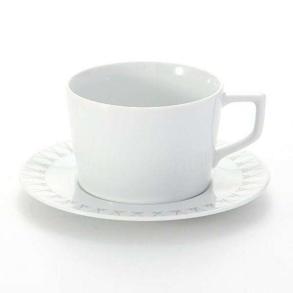 マイセン（Meissen） スウォード エレガントグレイ 79A225-41633 ティーカップ＆ソーサー 150ml／14.5cm