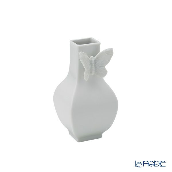 マイセン（Meissen）バタフライ ベース （花瓶）S スクエア 13cm 000001／50908