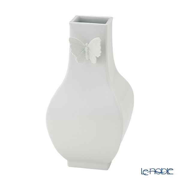 マイセン（Meissen）バタフライ ベース （花瓶）L スクエア 25.5cm 000001／50909