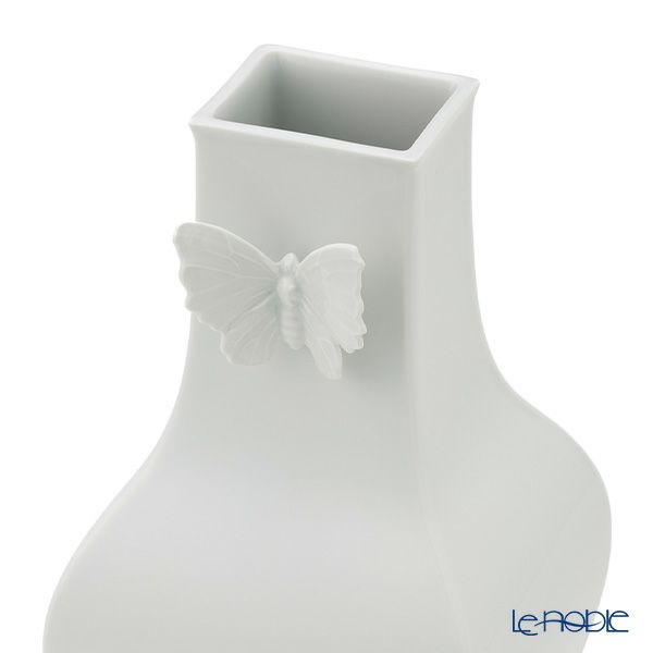 マイセン（Meissen）バタフライ ベース （花瓶）L スクエア 25.5cm 000001／50909