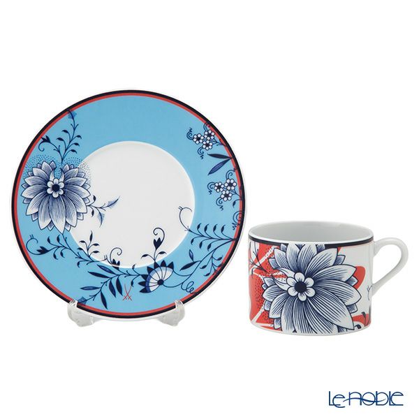 マイセン（Meissen）コラージュ ブルーミーフェザーズ コーヒーカップ＆ソーサー 79A545／36582