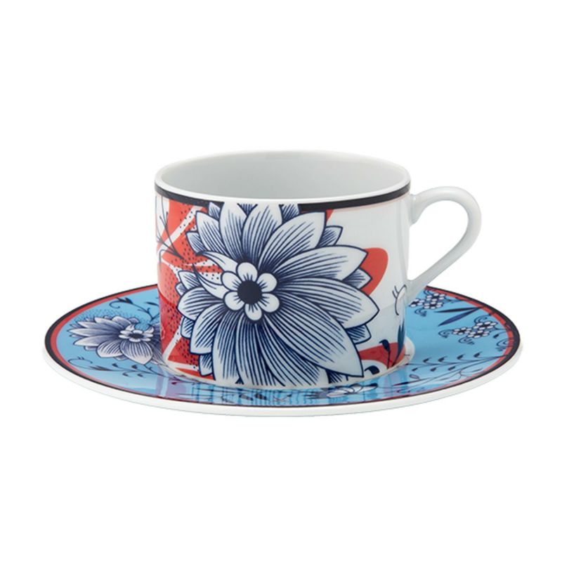 マイセン（Meissen）コラージュ ブルーミーフェザーズ コーヒーカップ＆ソーサー 79A545／36582