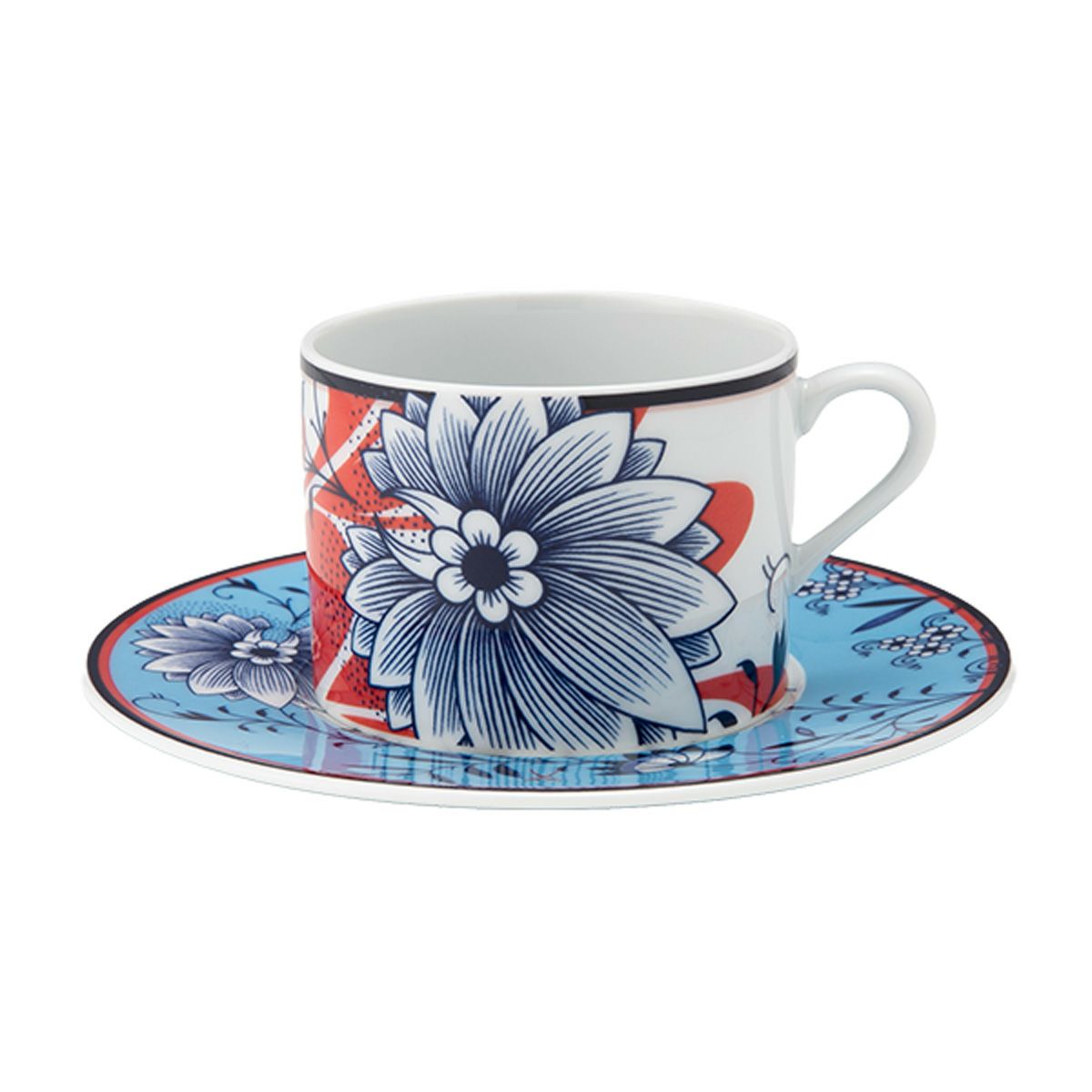 マイセン（Meissen）コラージュ ブルーミーフェザーズ コーヒーカップ＆ソーサー 79A545／36582