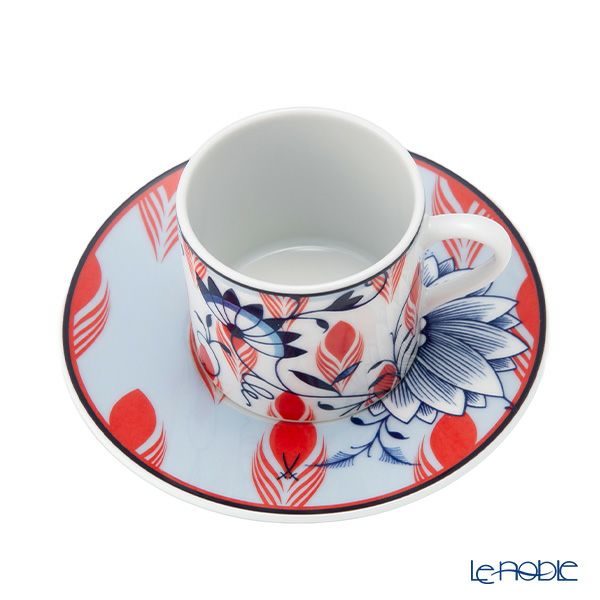 マイセン（Meissen）コラージュ ブルーミーフェザーズ エスプレッソカップ＆ソーサー 79A546／36579