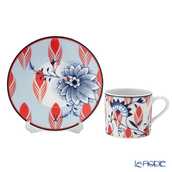 マイセン（Meissen）コラージュ ブルーミーフェザーズ エスプレッソカップ＆ソーサー 79A546／36579