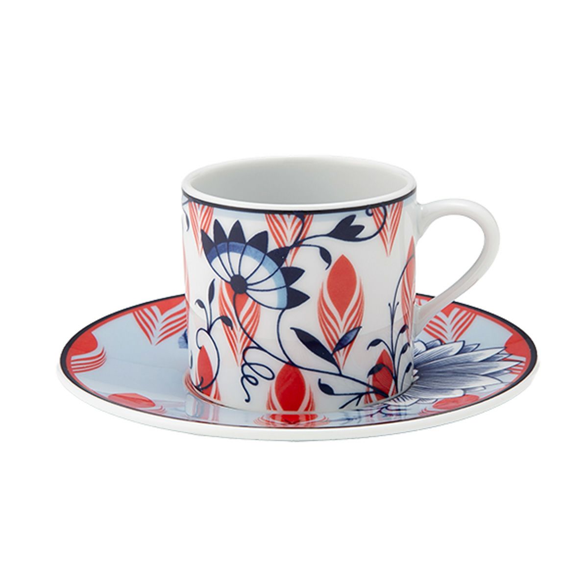 マイセン（Meissen）コラージュ ブルーミーフェザーズ エスプレッソカップ＆ソーサー 79A546／36579