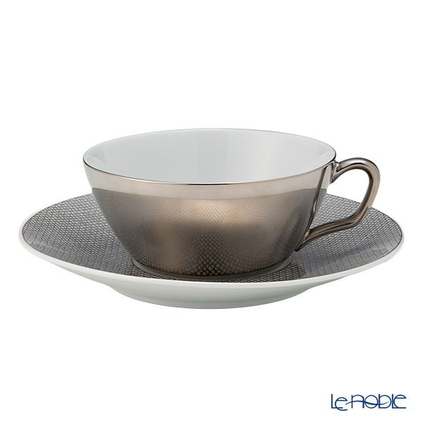 マイセン（Meissen） コスモポリタン メッシュプラチナ ティーカップ＆ソーサー K00001／37633