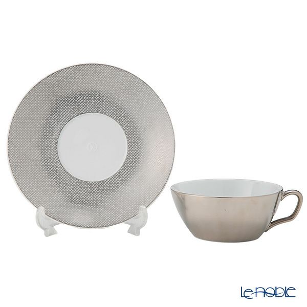 マイセン（Meissen） コスモポリタン メッシュプラチナ ティーカップ＆ソーサー K00001／37633