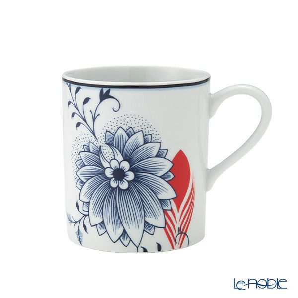 マイセン（Meissen） コラージュ ブルーミーフェザーズ マグカップ 240ml 高さ9cm 79A544／36575