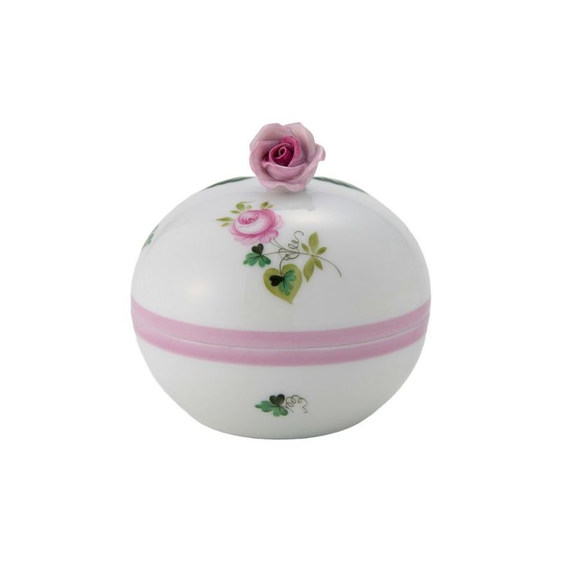 ヘレンド ウィーンのバラ ピンク 06033-0-09 ラウンドボックス（ローズ