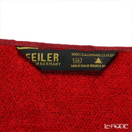 フェイラー ゲストタオル ポピー ブラック レッド 37×80cm