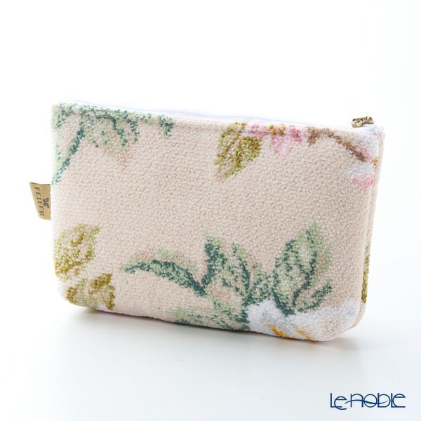 フェイラー コスメポーチ バニラローズ ベージュ 18×9cm