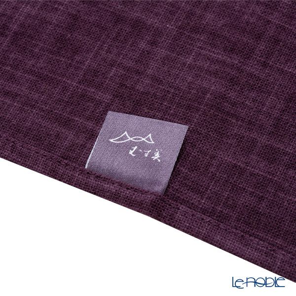 むす美 風呂敷 50 ふくふく刺繍 紅梅白梅 ムラサキ 綿100％ 日本製 50cm 20604-101