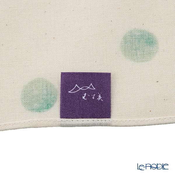 むす美 風呂敷 50 MUSUBI ORGANIC 水玉 グリーン 綿100％ 日本製 50cm 20376-105