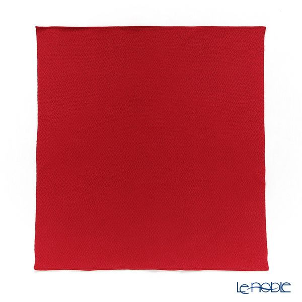 むす美 風呂敷 中巾正絹 うずらちりめん 色の歳時記 紅梅 45cm 30611-128 【桐箱入】