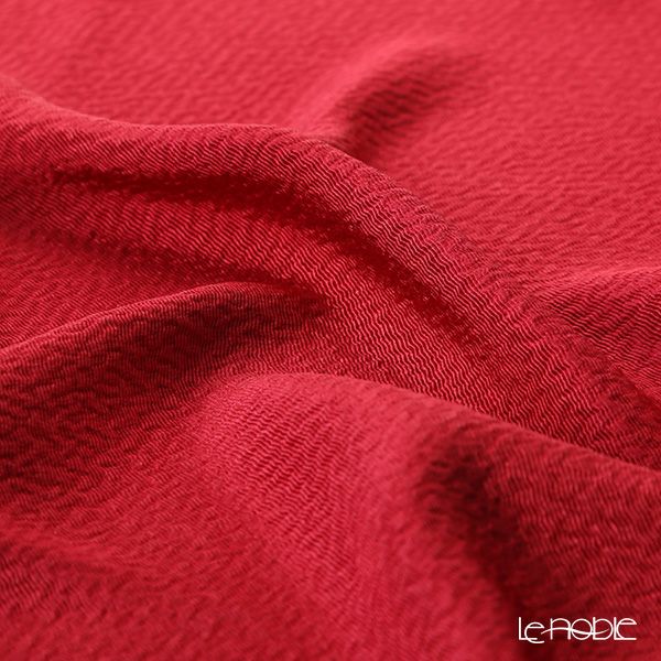 むす美 風呂敷 中巾正絹 うずらちりめん 色の歳時記 紅梅 45cm 30611-128 【桐箱入】