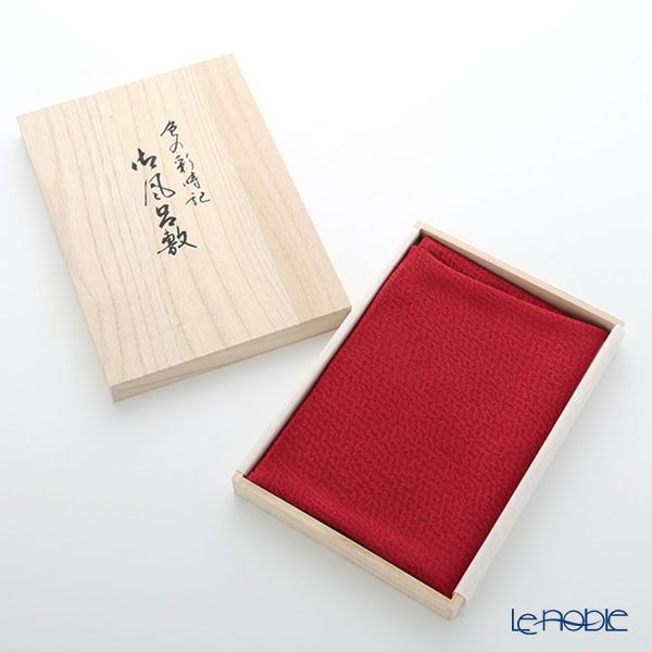 むす美 風呂敷 中巾正絹 うずらちりめん 色の歳時記 紅梅 45cm 30611-128 【桐箱入】