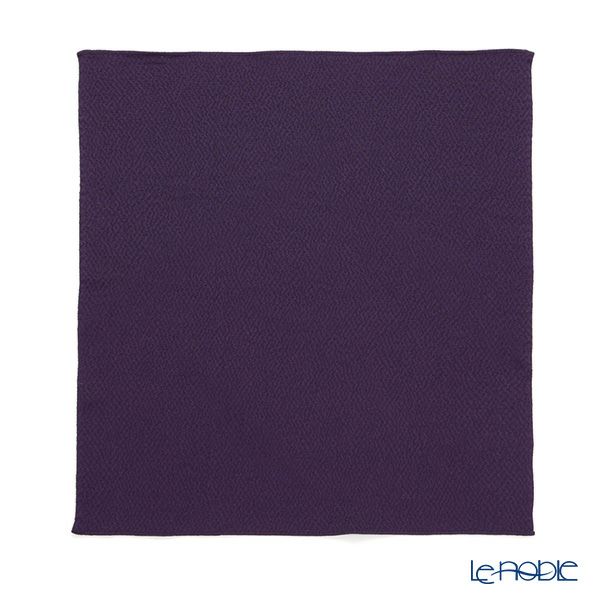 むす美 風呂敷 中巾正絹 うずらちりめん 色の歳時記 古代紫 45cm 30611-129 【桐箱入】