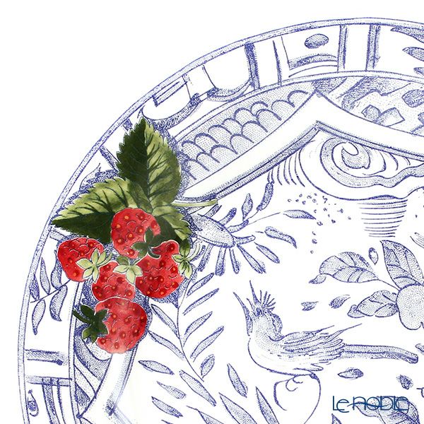 ジアン（Gien） オワゾブルー・フルーツ ディナープレート 27.4cm