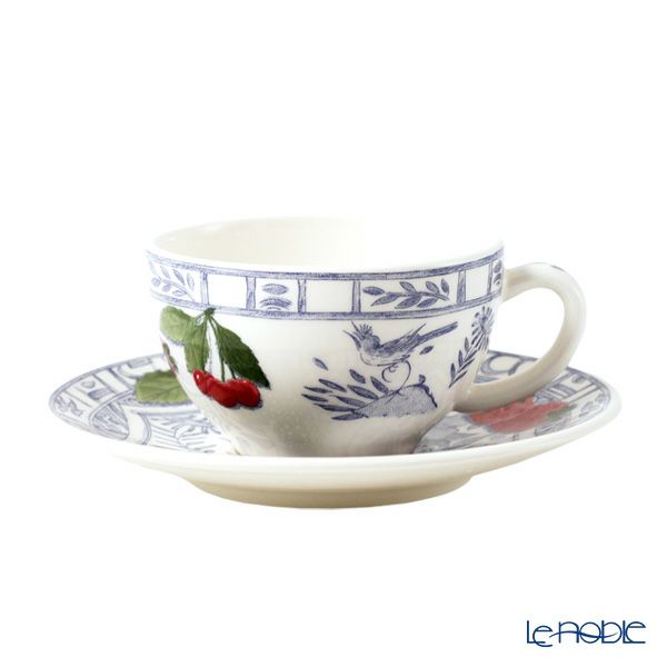 ジアン（Gien） オワゾブルー・フルーツ ティーカップ＆ソーサー 200ml